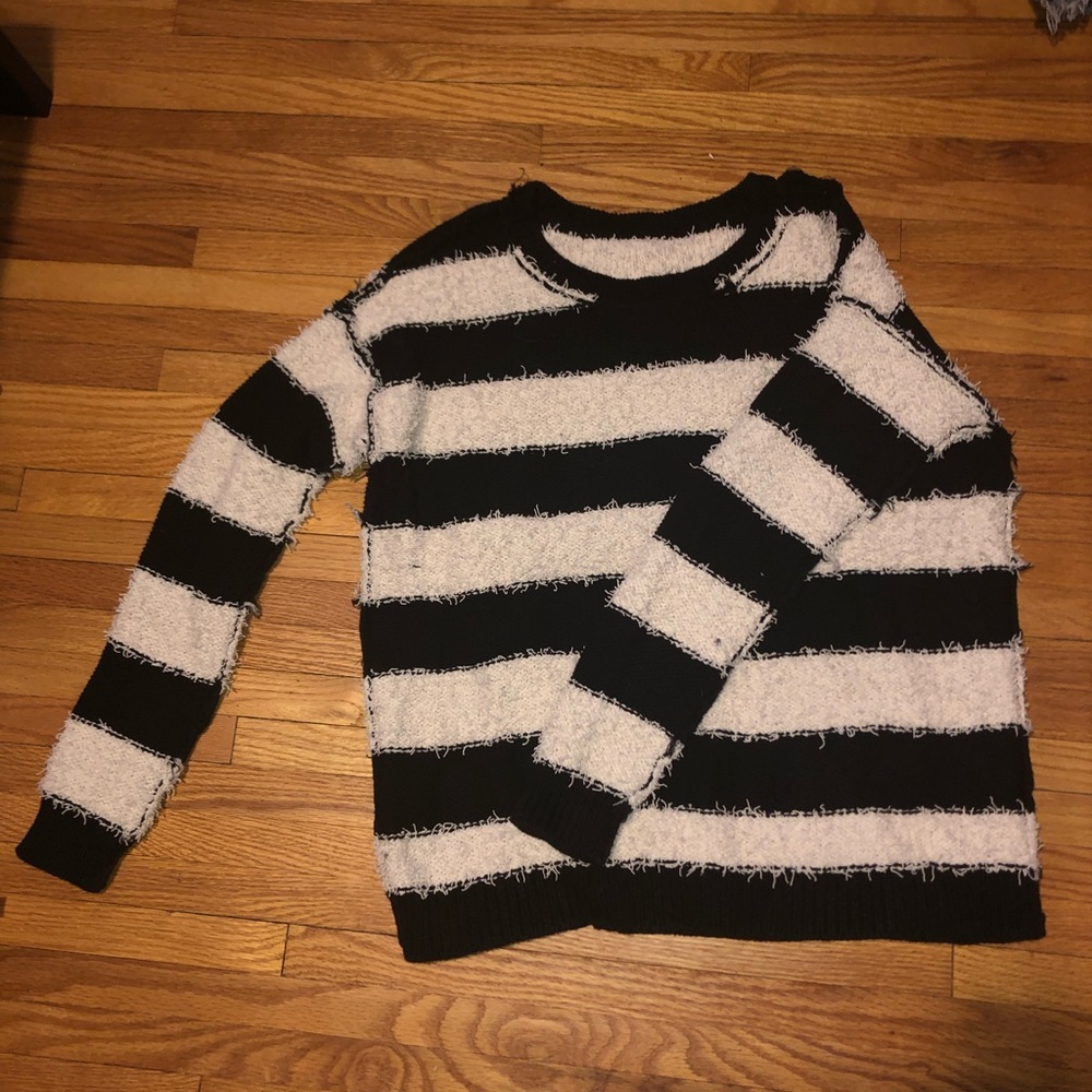 Oversized striped sweater